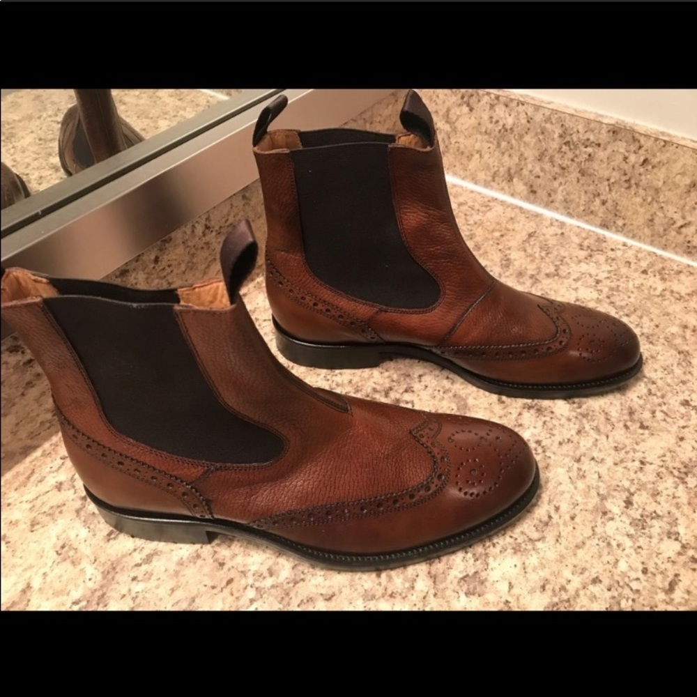 MERCANTI FIORENTINI Brogue WINGTIP Chelsea Boots